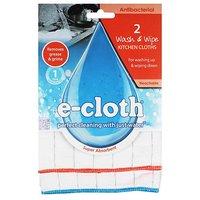 E-Cloth Antibacterial Wash & Wipe Kitchen Cloths (2 cloth pack)