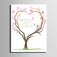 E-HOME Personalized Fingerprint Painting Canvas Prints - Love tree (Includes 12 Ink Colors)