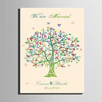 E-HOME Personalized Fingerprint Painting Canvas Prints -The Color of The Tree (Includes 12 Ink Colors)