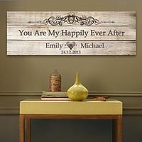 E-HOME Personalized Signature Canvas Frame-You Are My Happily Ever After