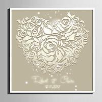 E-HOME Personalized Signature Canvas Frame- White Roses of Love (Includes Frame)