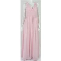 E- Dresses Size 16 Plunging Empire Line Ballerina Pink Dress with Spaghetti Straps