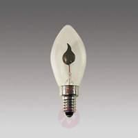 e10 15w 230v bulbs pack of 2 flickering candle