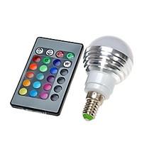 e14 110v 3w rgb led 16 color change light lamp bulb ir remote control