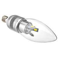 E12 3W 6x5630SMD 200-220LM 5800-6500K Natural White Light LED Candle Bulb (110-240V)