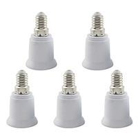 E14 to E27 Screw Adapter Converter Base Holder Socket for LED Light Lamp (5 Pieces)