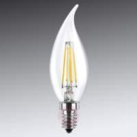 E14 4 W 826 LED flame tip candle bulb, Transparent