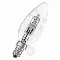 e14 30w halogen bulb classic bw candle twisted