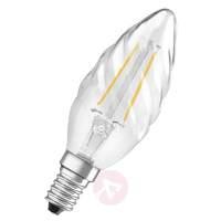 E14 2 W 827 retrofitLED candle bulb twisted