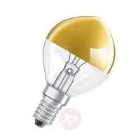 e14 25w half mirror bulb gold warm white