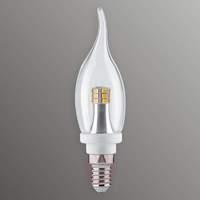 E14 4W 827 LED wind-blown candle bulb clear