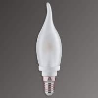 E14 4W 827 LED wind-blown candle bulb, satin