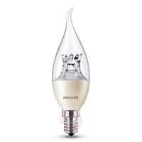 E14 4 W 827 LED flame tip candle bulb, warm-glow