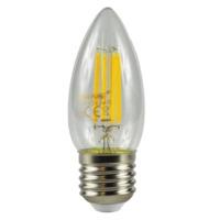 e27 screw led 4w filament candle bulb 40w equivalent 470 lumen warm wh ...