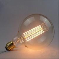 e27 40w g125 straight wire large bulb edison retro decorative light bu ...