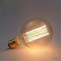 e27 ac220 240v 40w silk carbon filament incandescent light bulbs g95 a ...