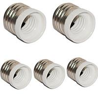 E27 to E14 Small Screw Converter Base Holder Socket for LED Light Lamp (5 Pieces)