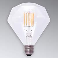 E27 6 W 926 LED lamp in diamond shape, transparent