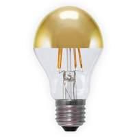 e27 4w 926 led half mirror bulb gold