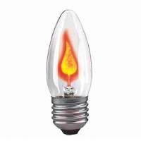 E27 3W flicker candle bulb clear