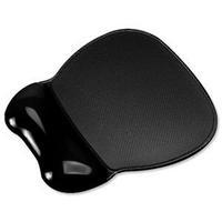 Easy Clean Non Skid Soft Gel Mouse Mat with Wrist Rest (Black)