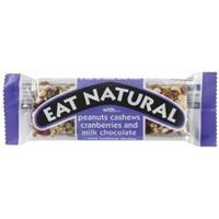 eat natural pnut cranberry cashews choc 45g 12 pack 12 x 45g