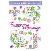 Easter Blessings Religious Window Decoration