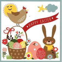 Easter egg hunt Easter cards (Pack of 6)