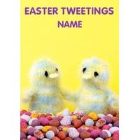 easter tweetings knit and purl card