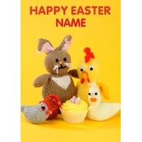 easter animals knit and purl card
