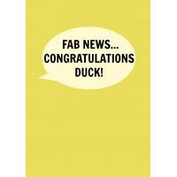 East Midlands-Congratulations Duck! | Congratulations Card | DI1027