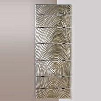 Earth Wooden Wall Art Rectangular In Silver