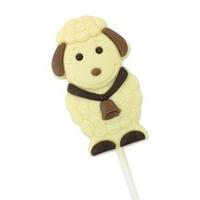 easter lamb white chocolate lollipop