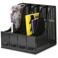 Easy to Assemble (A4) Storage Rack Black for Lever Arch Polypropylene 4 Sections