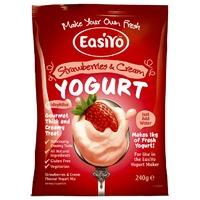 Easiyo Sweet Flavour Yogurt Strawberries & Cream 240g - 240 g