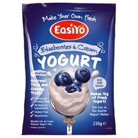 easiyo blueberries cream yogurt 230g 230g blue