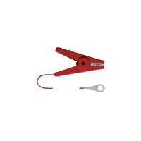 Earth link with clamp, red, 100 cm