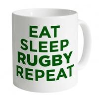 Eat Sleep Rugby Repeat Mug