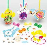 Easter Pom Pom Decoration Kits (Pack of 3)