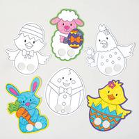 Easter Colour-in Finger Puppets (Pack of 72)