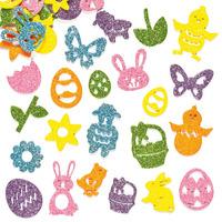 Easter Glitter Foam Stickers (Pack of 120)