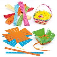 Easter Basket Raffia Weaving Kits (Pack of 4)