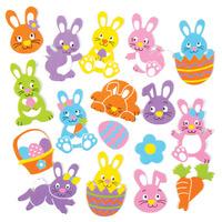 easter bunny foam stickers pack of 128