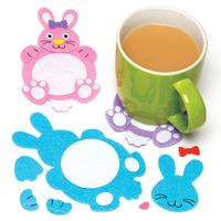 easter bunny coaster kits pack of 6