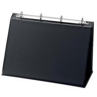 Easel Presenter (A4) Collapsible Flip-over Folder 4-Ring 20mm Landscape (Black)