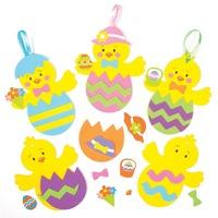 Easter Chick Mix & Match Decoration Kits (Pack of 6)