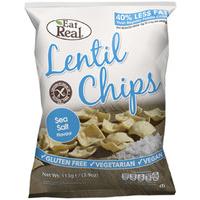 eat real lentil gluten free sea salt crisps 113g