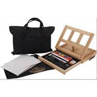 easel art set with easy to store bag oil colours 260208