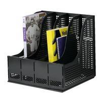 Easy to Assemble A4 Storage Rack Black for Lever Arch Polypropylene 4