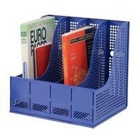 Easy to Assemble A4 Storage Rack Blue for Lever Arch Polypropylene 4